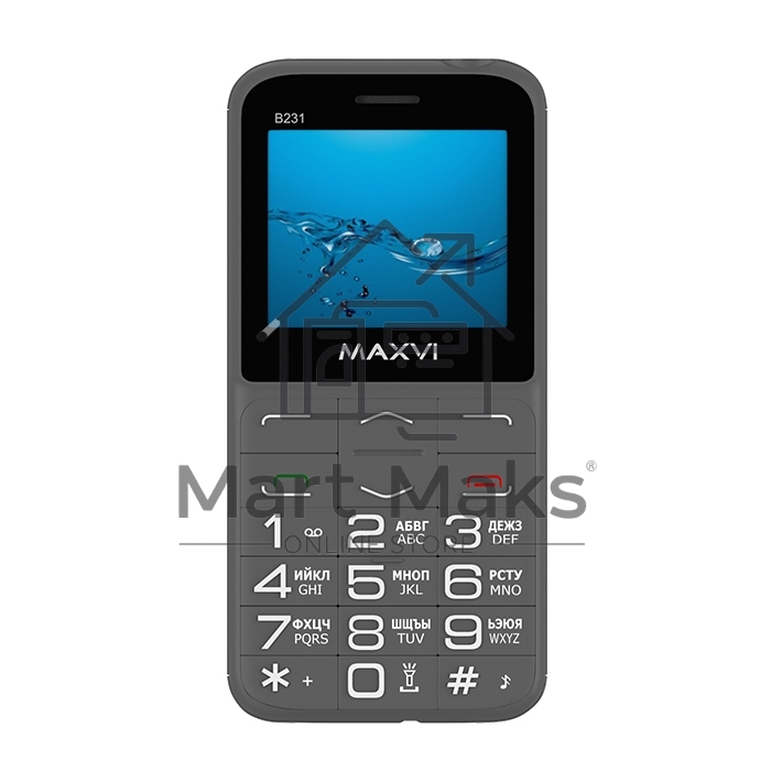 Мобильный телефон Maxvi B231 серый