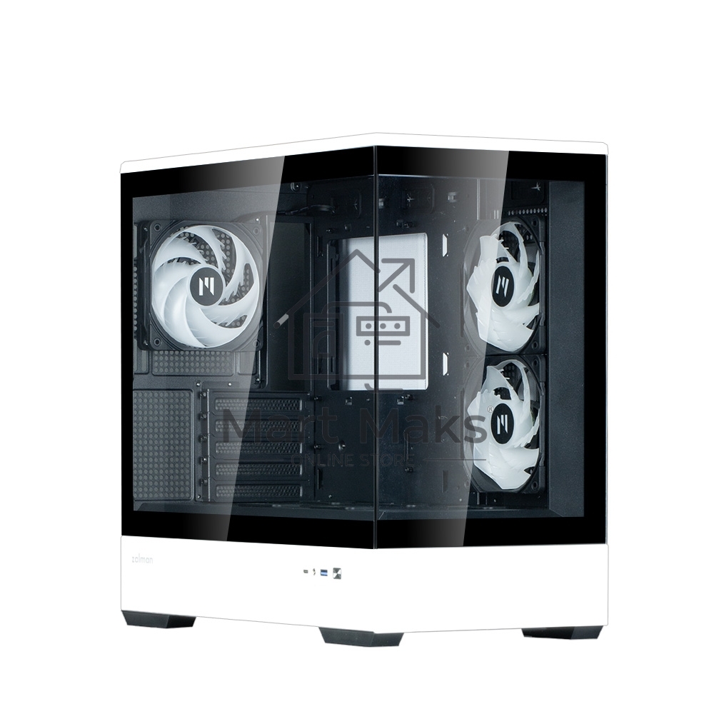 Компьютерный корпус ZALMAN P30 BW, MATX, BLACK/WHITE, WINDOW, 2x3.5