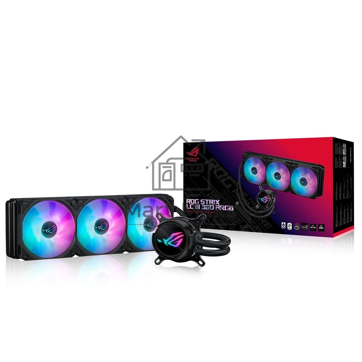 Жидкостная система охлаждения ASUS ROG STRIX LC III 360 ARGB 90RC00T1-M0UAY0 черный 120мм алюминий, 2200 об/мин, 36 дБ, 4 pin