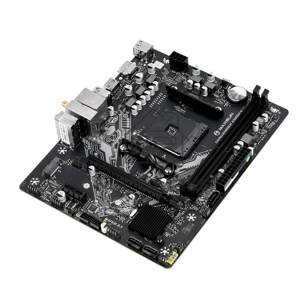 Материнская плата Maxsun MS-Challenger A520M-K WIFI A520, AM4, 2*DDR4, 1*PCIEx16, 1*PCIEx1, 2*M.2, 4*USB3.2Gen1, 6*USB2.0, 3*SATA3.0, 1G, VGA, HDMI, M-ATX, RTL