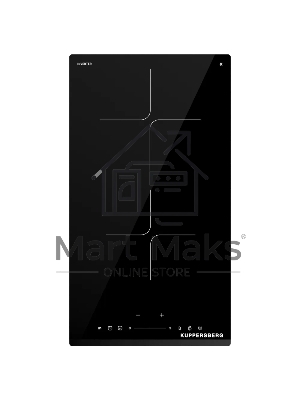 Индукционная варочная панель Kuppersberg ICI 306, High-Tech, индукция, 30 см, 2 зоны нагрева, 9 уровней мощности, inverter, таймер, пауза, Booster, слайдерное управление, черный