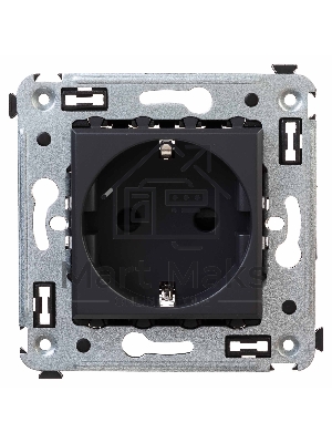 Розетка DKC Avanti 4412003 2P+E со шторками, 