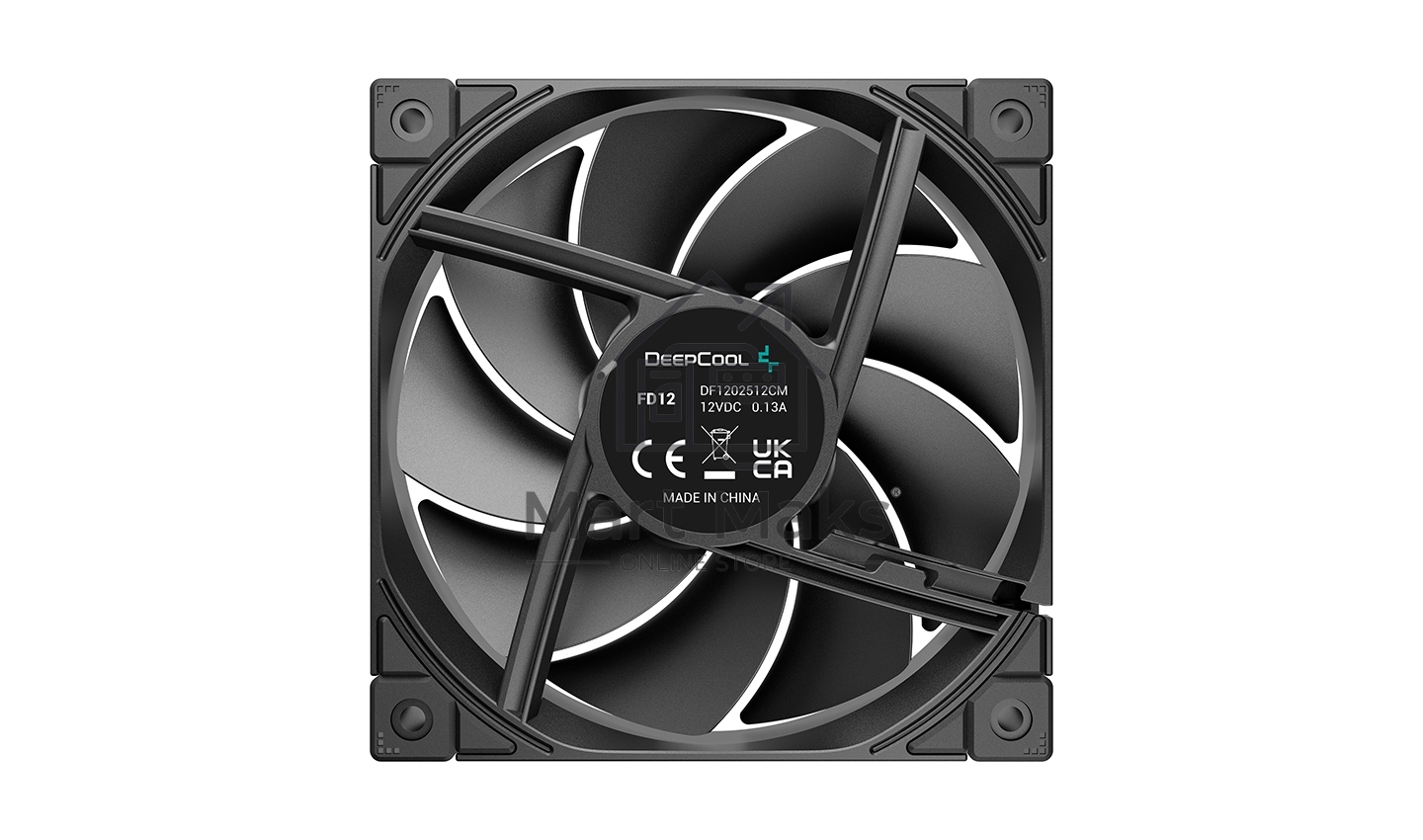 Комплект вентиляторов для корпуса DEEPCOOL FD12-3 IN 1 черный, 120 мм, 2050 об/мин, 27.6 дБ, 4 pin