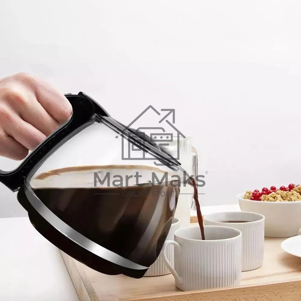 Кофеварка капельная Kitfort КТ-7260 черный/нержавеющая сталь, исп. кофе - молотый, 0,6 л, 550 Вт