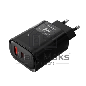Зарядное устройство MORE CHOICE (4620202555601) NC82a 1USB+1Type-C 3.0A PD 35W+QC3.0 для Type-C Type-C черный