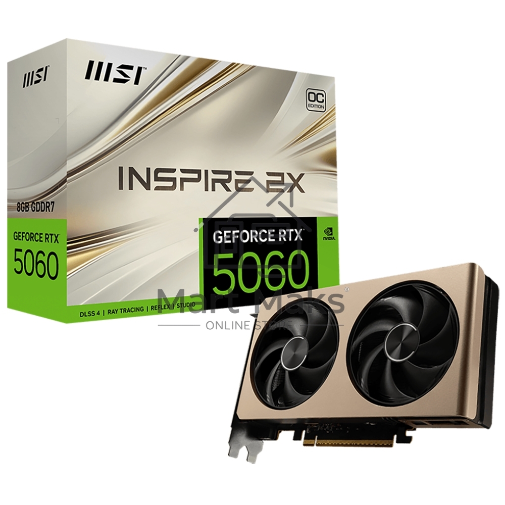 Видеокарта MSI PCIE16 RTX5060 8GB RTX 5060 8G INSPIRE 2X OC