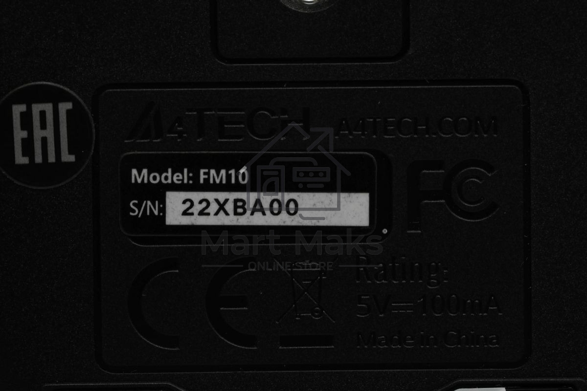 Мышь проводная A4Tech Fstyler FM10 черный/синий, 1600 dpi, USB, кнопки - 4