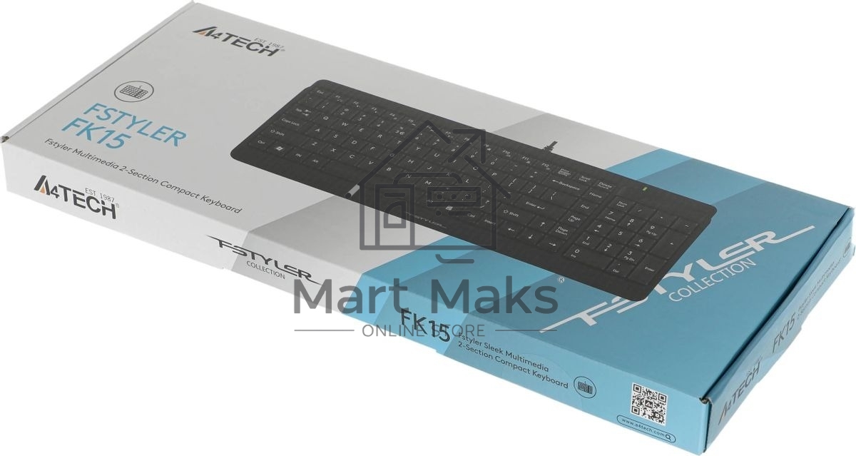 Клавиатура проводная A4Tech Fstyler FK15, USB, черный
