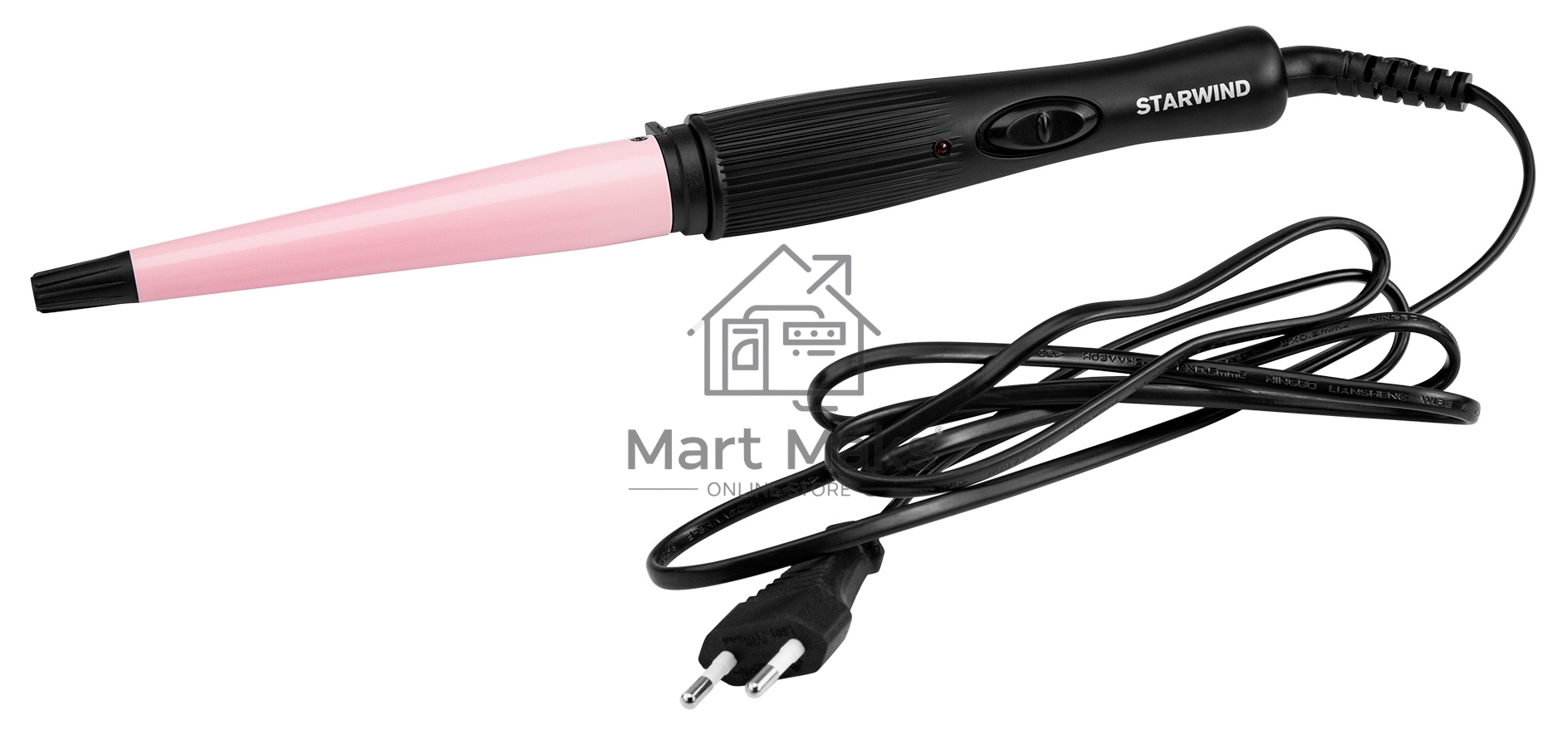 Щипцы для завивки волос Starwind SHS 7035 черный/фиолетовый, 13-19 мм, 200 °C, 1 режим