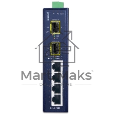 Коммутатор PLANET IGS-620TF, 4×1 Гбит/с + 2×2.5 Гбит/с SFP, неуправляемый
