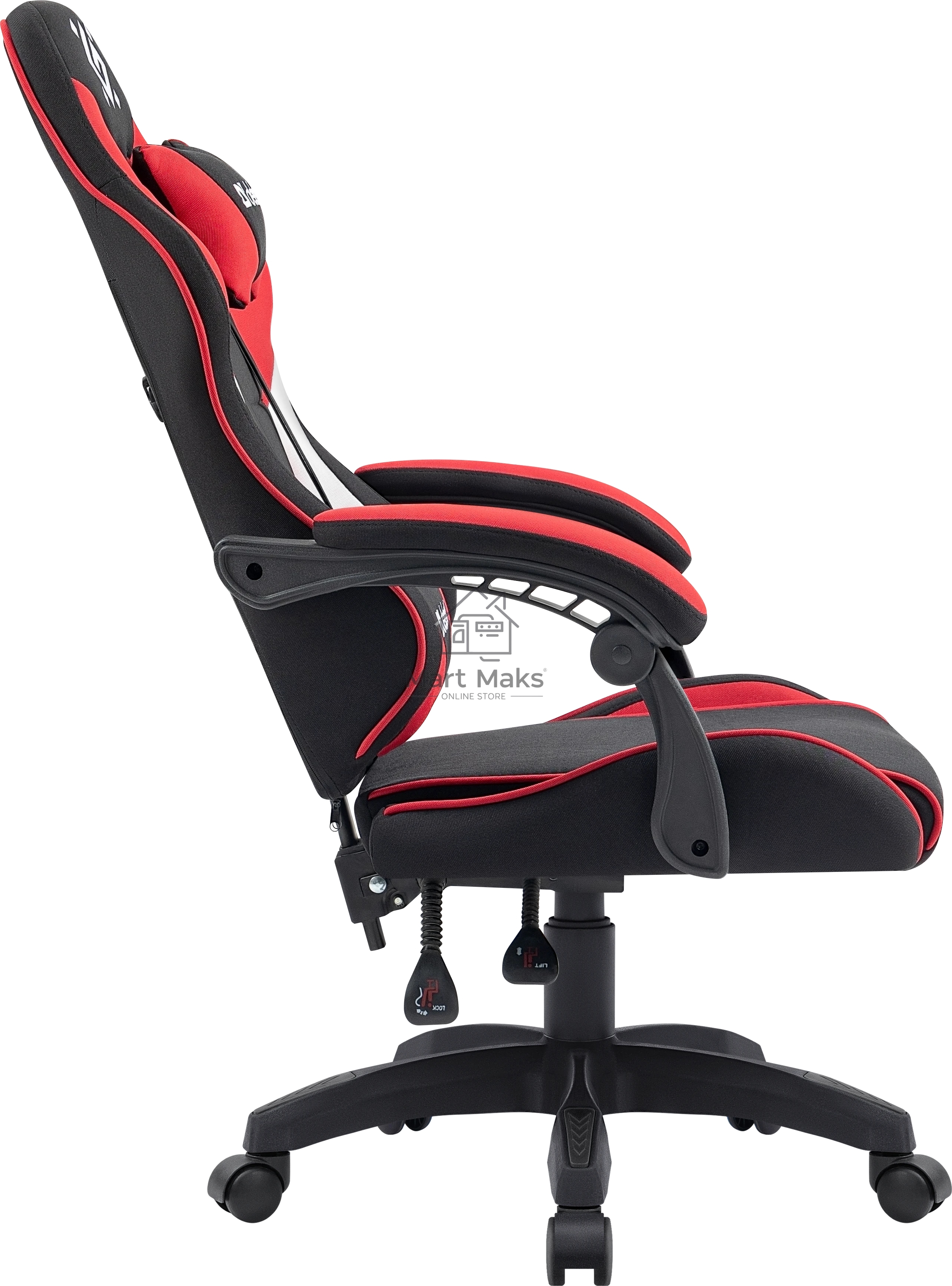 Кресло игровое Defender Sorrento черный/Красный, класс 3, ткань