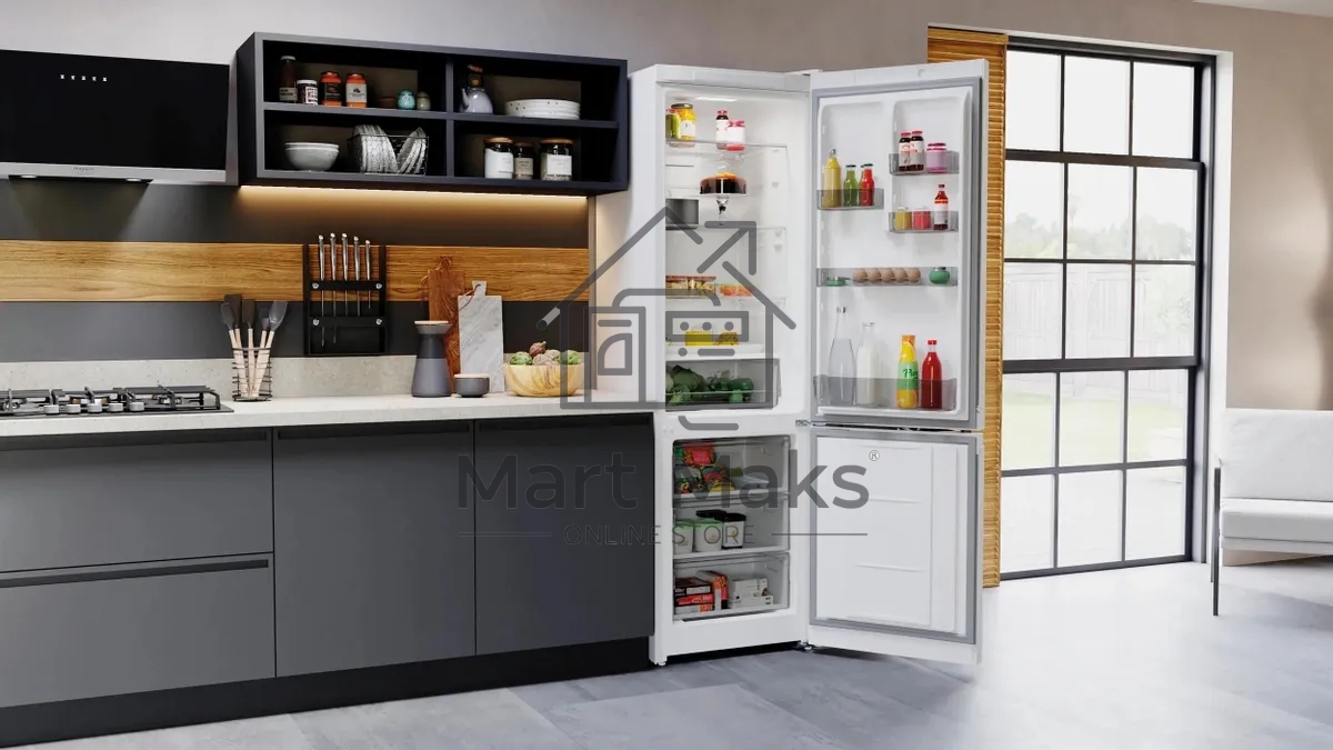 Холодильник Hotpoint HT 5200 W белый двухкамерный 247/78л морозилка снизу, No Frost