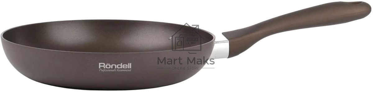Сковорода Rondell Grillage RDA-1430, 26см, без крышки, коричневый