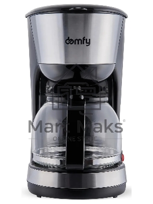 Кофеварка капельная Domfy metal DSM-CM301 1000Вт черный/серебристый
