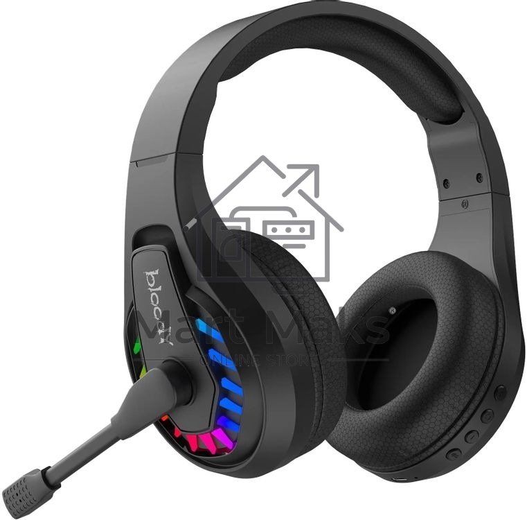 Гарнитура проводная с микрофоном A4Tech Bloody GR230 черный накладные BT оголовье (GR230)