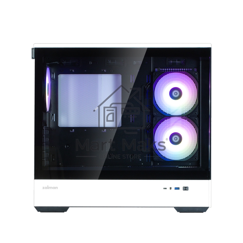 Компьютерный корпус ZALMAN P30 BW, MATX, BLACK/WHITE, WINDOW, 2x3.5