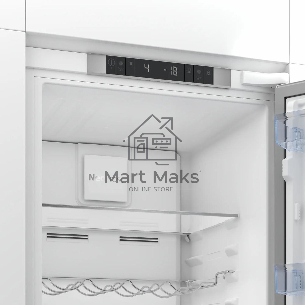 Встраиваемый холодильник Beko BCNA306E3S белый, 2 камеры, 215/69 л., морозилка снизу, No Frost