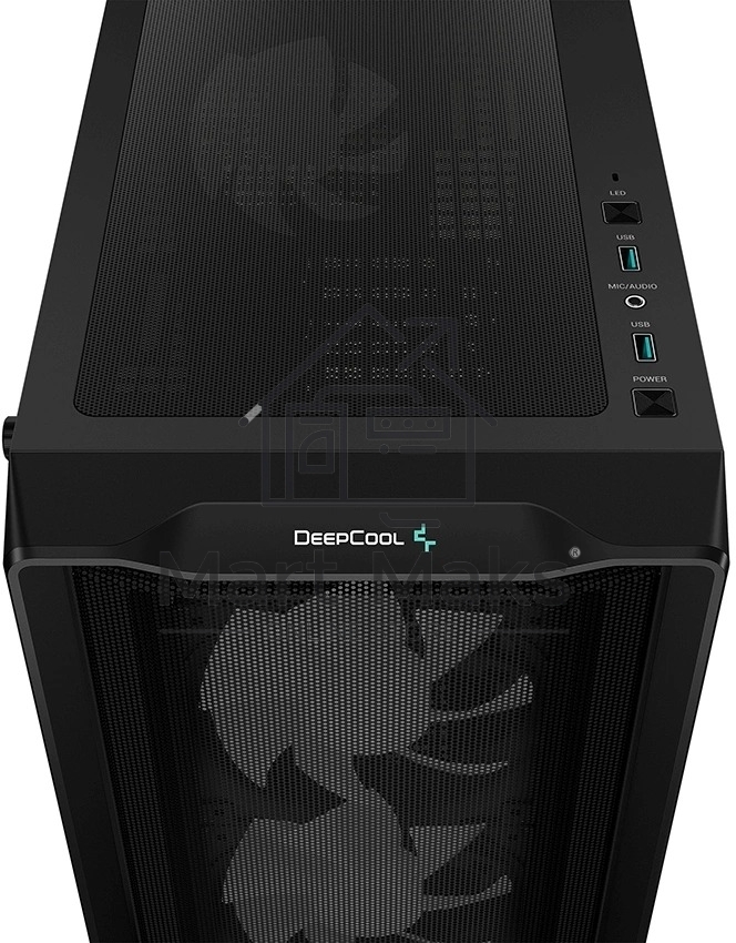 Компьютерный корпус Deepcool CC560 MESH V2 черный без БП ATX 8x120mm 5x140mm 1xUSB2.0 audio bott PSU
