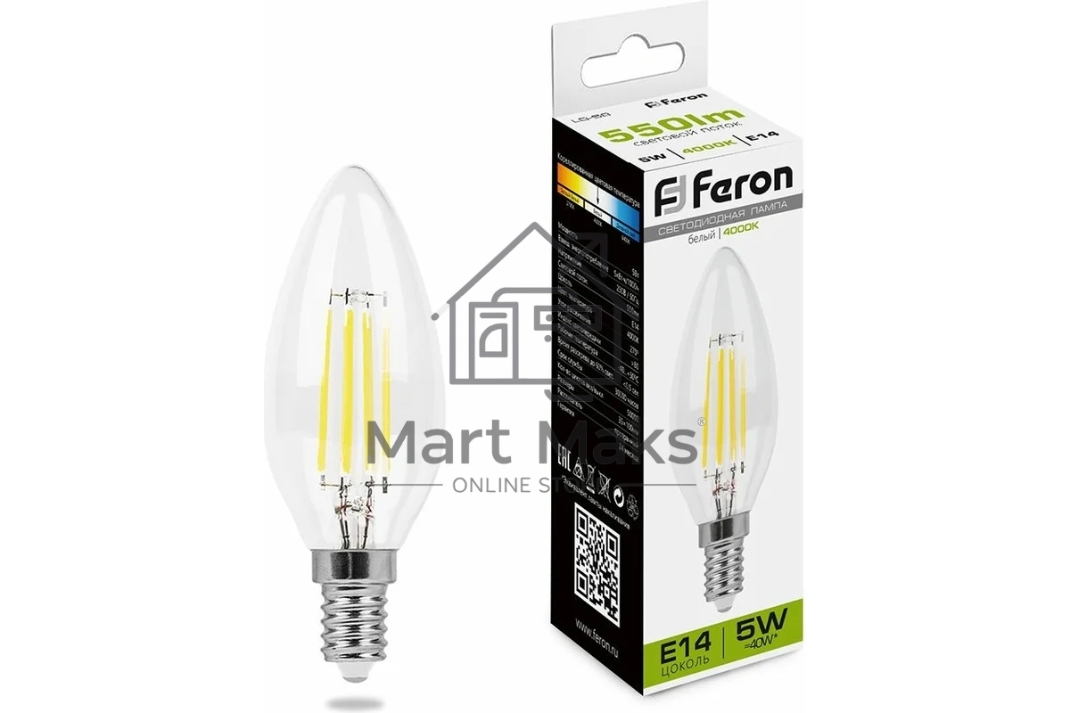 Лампа светодиодная FERON LB-58 (25573) 5W 230V E14 4000K
