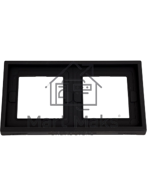 Рамка 2-м ArtGallery IP44 карбон SE GAL441002