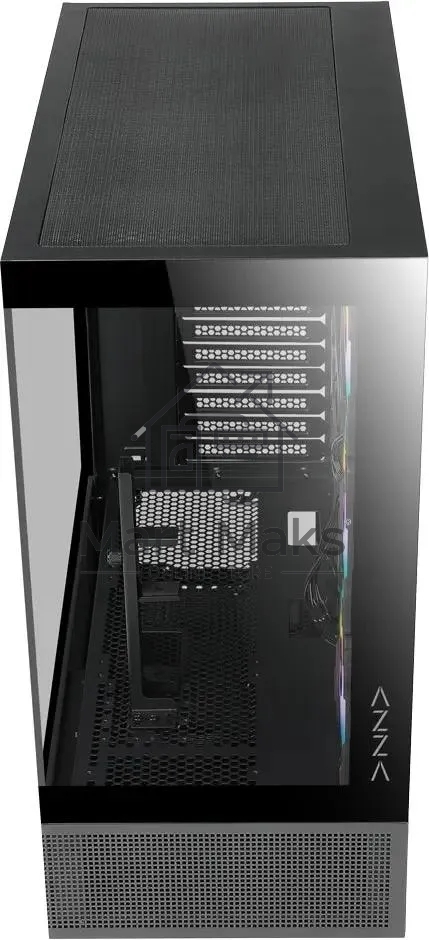 Компьютерный корпус Azza TIARA черный без БП ATX 4x120mm 2xUSB3.0 1xUSB3.1 audio bott PSU