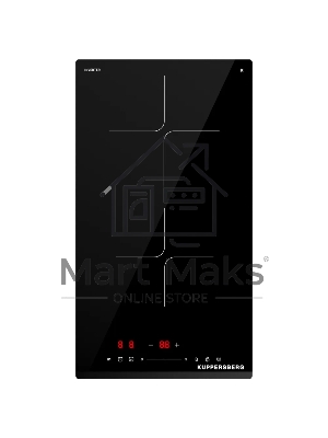 Индукционная варочная панель Kuppersberg ICI 306, High-Tech, индукция, 30 см, 2 зоны нагрева, 9 уровней мощности, inverter, таймер, пауза, Booster, слайдерное управление, черный