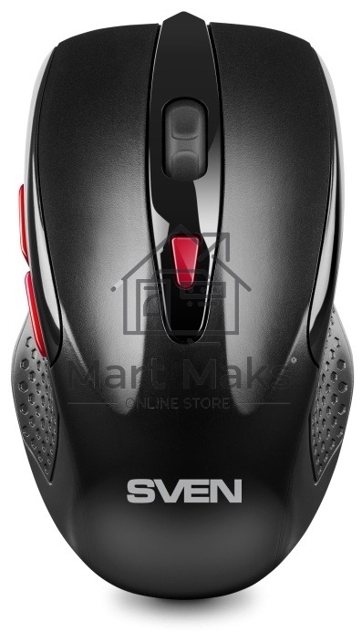 Мышь беспроводная SVEN RX-450W черный, 3200 dpi, радиоканал, USB, кнопки - 6