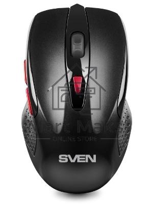 Мышь беспроводная SVEN RX-450W черный, 3200 dpi, радиоканал, USB, кнопки - 6