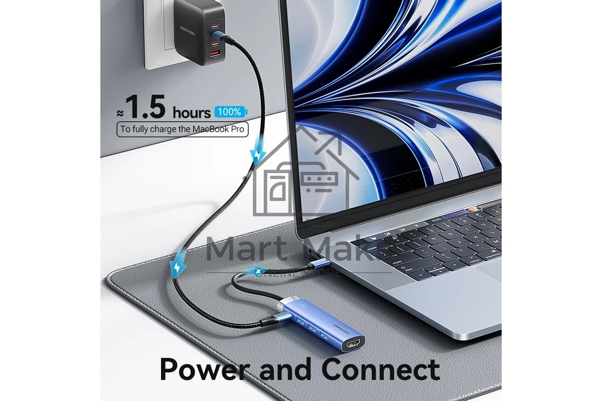 Мультифункциональный хаб Vention USB Type C 5 в 1