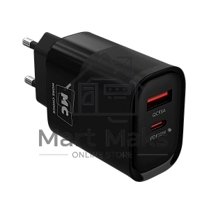 Зарядное устройство MORE CHOICE (4620202555601) NC82a 1USB+1Type-C 3.0A PD 35W+QC3.0 для Type-C Type-C черный