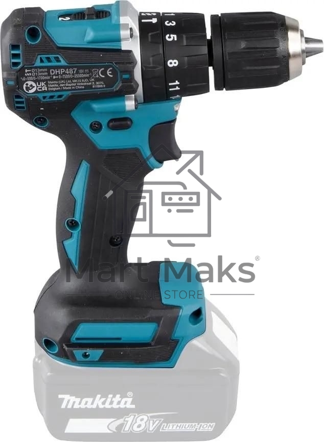 Дрель-шуруповерт аккумуляторная Makita DHP487Z Аккумуляторная, Ударная, Кейс