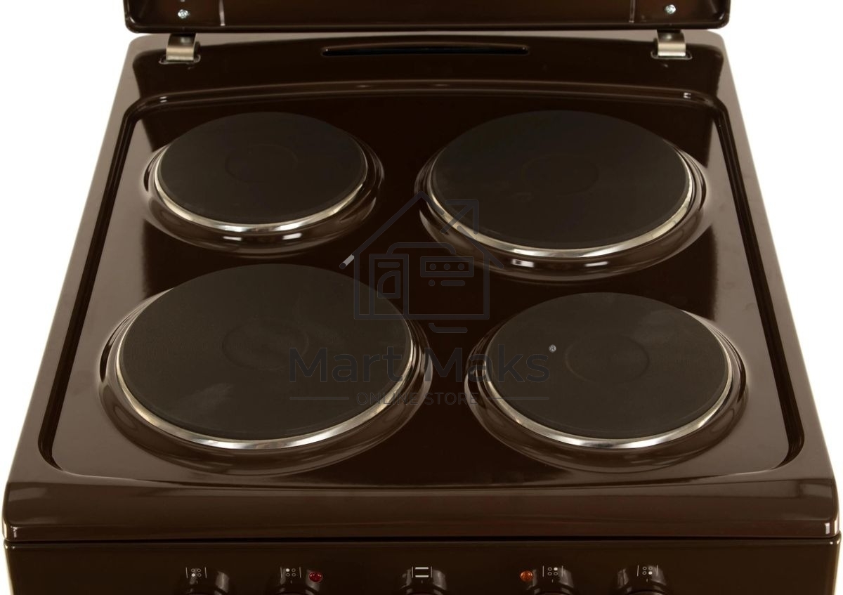 Плита электрическая Hansa FCEB53000 коричневый, конфорок 4 шт, духовка 69 л, 50 см x 85 см x 60 см