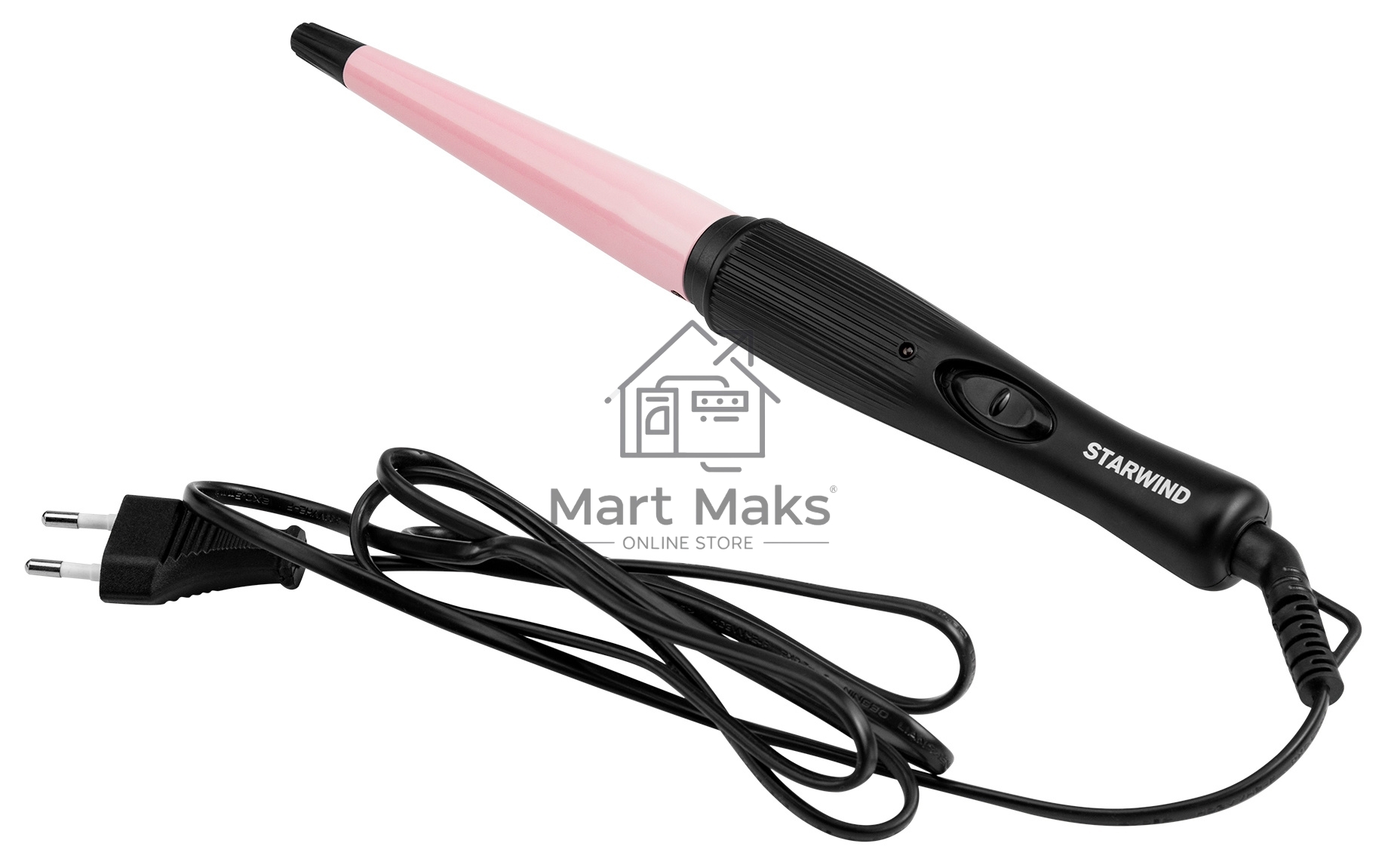 Щипцы для завивки волос Starwind SHS 7035 черный/фиолетовый, 13-19 мм, 200 °C, 1 режим