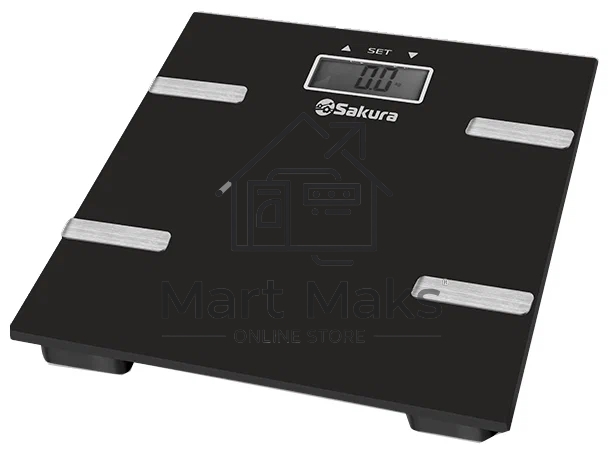 Весы напольные Sakura SA-5073BK 180кг элек черн доп функц