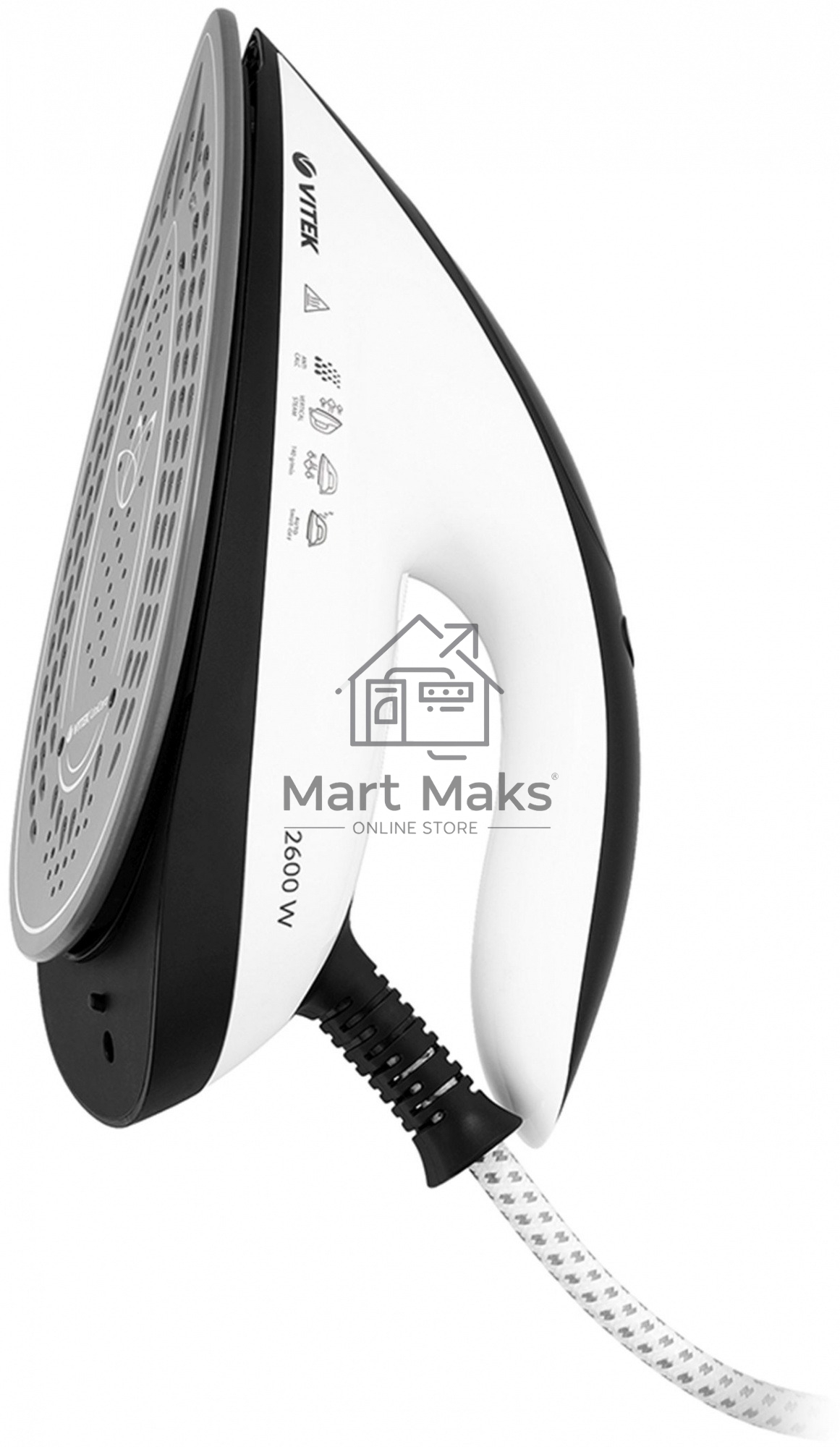 Парогенератор Vitek Metropolis 2431-VT-02 черный/белый 1л 2600Вт 4,5 бар