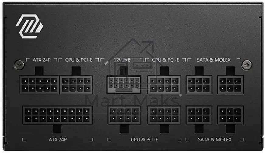 Блок питания MSI MAG A850GL PCIE5, 850W, 80+ Gold, полностью модульный, ATX 3.0, PCIE5
