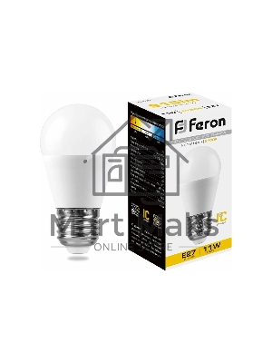 Лампа светодиодная Feron LB-750 11W 230V E27 2700K G45