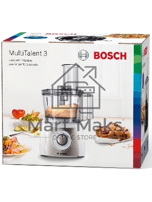 Кухонный комбайн Bosch MCM3501M 800 Вт, Скорости: 2, Блендер 1 л, Чаша 2.3 л, черный/серебристый