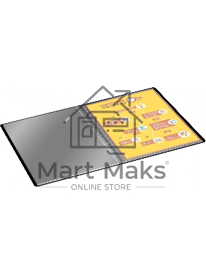 Папка с 30 прозрачными вкладками Silwerhof Eco A4, пластик, 0.5мм, черный