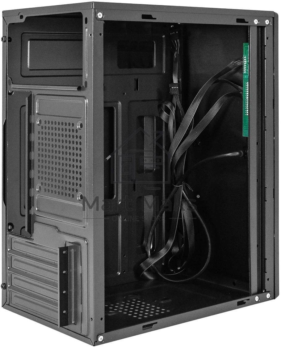 Компьютерный корпус Minitower ExeGate BAA-408-AA500 (mATX, БП AA500 с вент. 8см, 2*USB, HD Audio, черный)