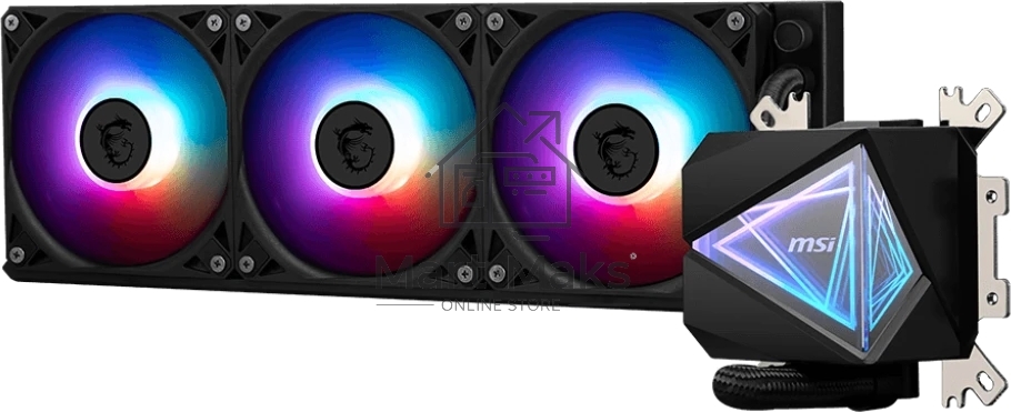 Система жидкостного охлаждения MSI MAG CORELIQUID I360 3x ARGb Gen2 Fan, ARGb Gen2 Block, Color Box