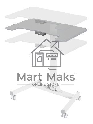 Стол для ноутбука Cactus VM-FDE101 столешница МДФ серый 80x60x123см (CS-FDE101WGY)
