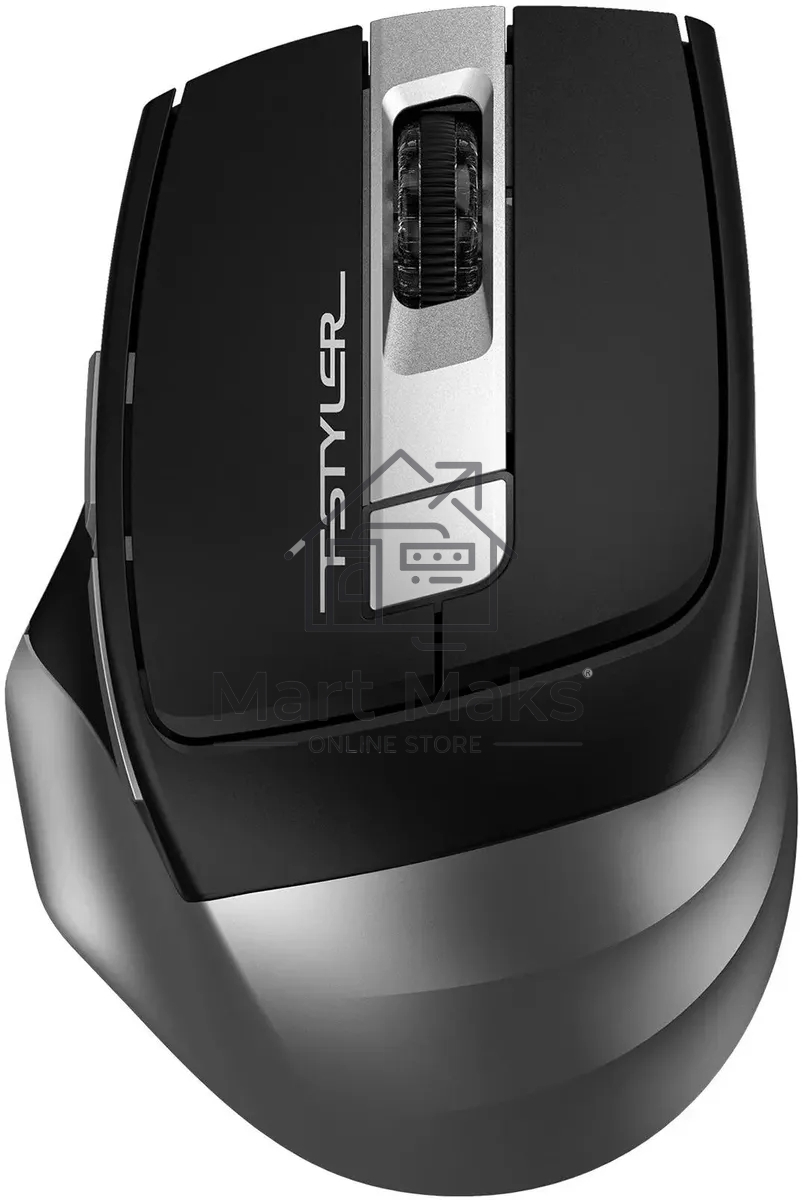 Мышь беспроводная A4Tech Fstyler FB35S серый/черный, 2000 dpi, радиоканал, Bluetooth, USB, кнопки - 5