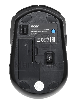 Мышь беспроводная Acer OMR050 черный, 1600 dpi, радиоканал, Bluetooth, USB, кнопки - 6