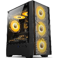 Компьютерный корпус Accord ACC-ZCU1B черный без БП mATX 3x120мм 1xUSB3.0 1xUSB3.1 audio