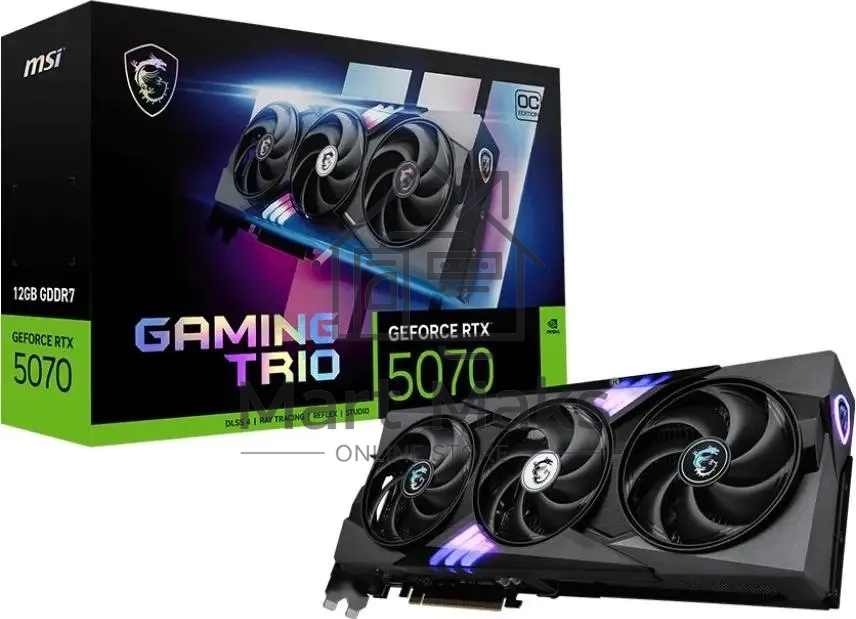 Видеокарта MSI RTX 5070 GAMING TRIO OC 12Gb GDDR7 192bit 3xDP HDMI 3FAN RTL
