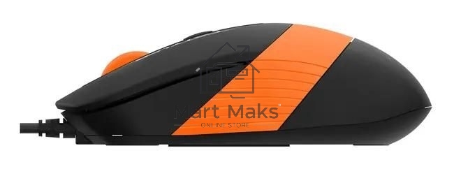 Комплект клавиатура+мышь A4Tech FStyler F1010 проводной, USB, 1600 DPI, чёрный/оранжевый