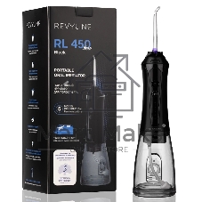 Ирригатор Revyline RL 450 чёрный, от аккумулятора, 300 мл, 5 режимов