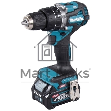 Дрель-шуруповерт Makita HP002GD201, 40 В, 2,5 Ач, 64 Нм, бесщеточный, ударный