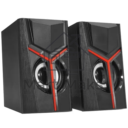 Колонки 2.0 Qumo TRON AS007, 10 ВТ, объемное звучание, RGB подсветка, USB+Jack 3,5мм